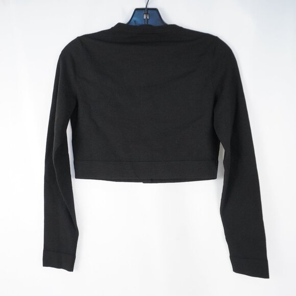 Alaia Laine Supreme Cropped Wool Cardigan in Black - Size FR 38/US 6 - NWT - Picture 2 of 9